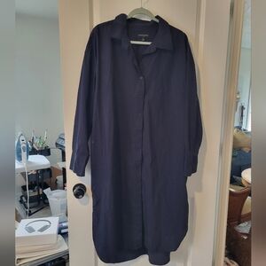 Navy Blue Shirt Dress Banana Republic Xl